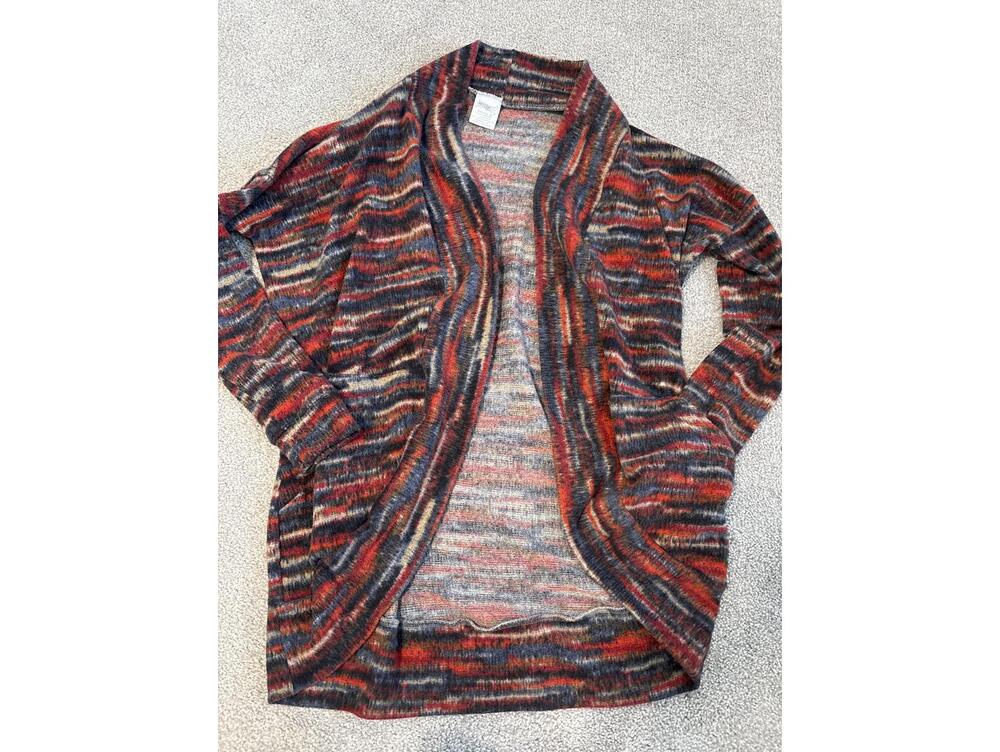Multicolor Striped Knit Cardigan Sweater